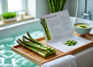 Afslapning i badet med en opskrift på lækker aspargessuppe