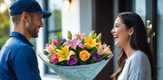 Gaveidéer til voksne: levering af blomster til voksne som en overraskelse