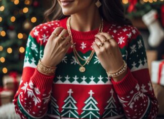 Sådan matcher du smykker med din perfekte juletrøje
