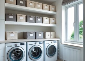 Sådan organiserer du dit vaskerum med praktiske foldekasser til opbevaring